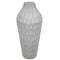 Wooden Ribed Flower Vase  9"BDX5"HT